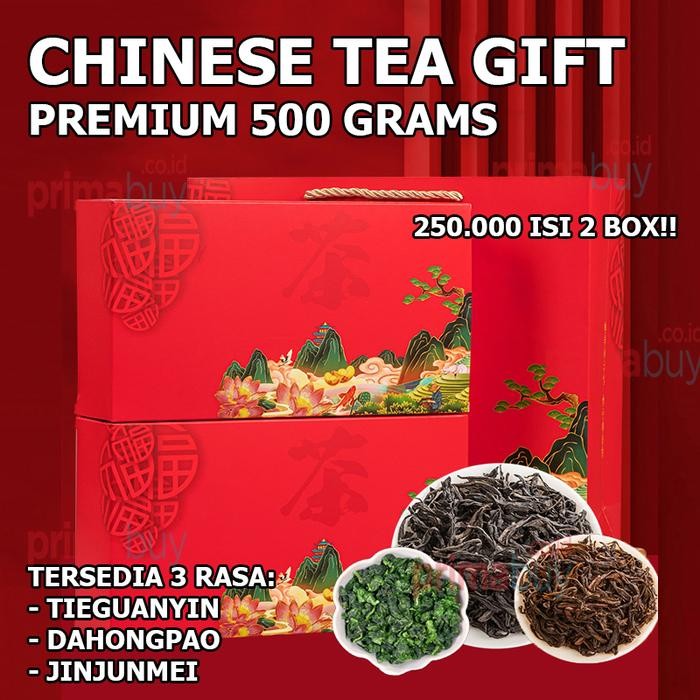 

Chinese Tea Gift Box Hampers Imlek Teh Cina Da Hong Pao Tie guan yin