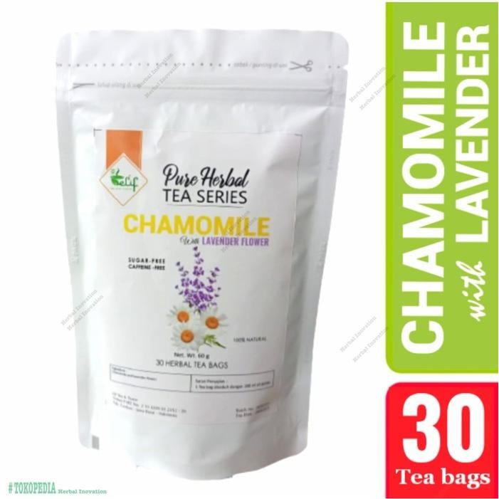 

Chamomile Lavender Tea : Chamomile with Lavender Flower 30 Tea Bag