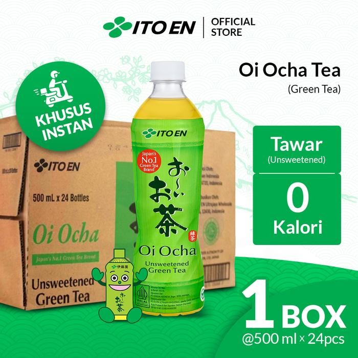 

ITO EN Oi Ocha Green Tea No Sugar 500ml isi 24 pcs - Khusus Instant