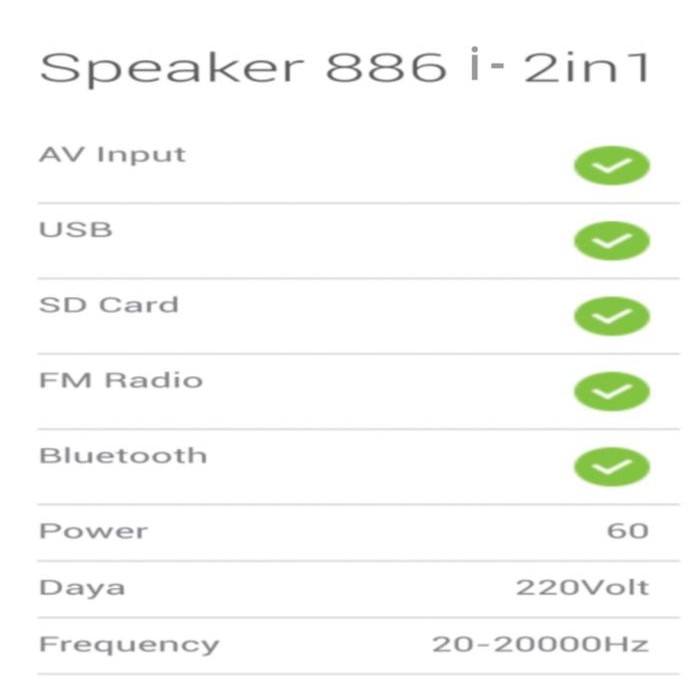 Speaker Gmc-886I 2In1 Multimedia With Bluetooth