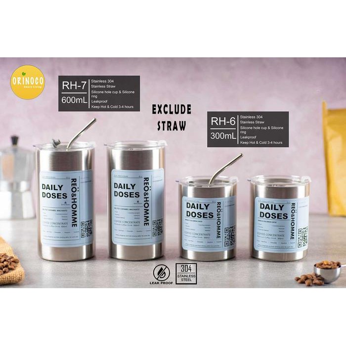 Orinoco Gelas Mug Stainless Rh-7 Vacuum Flask Mug 600 Ml Anti Tumpah