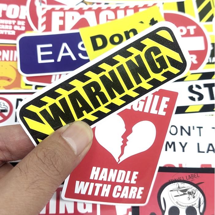 

STICKER KOPER 1 SET 50 PCS MOTIF FRAGILE WARNING CAUTION HANDLE WITH CARE