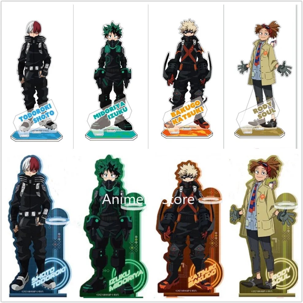 Anime Bakugou Katsuki Todoroki Shoto Izuku Figure Doll Acrylic Stand Model Plate Cosplay Toy