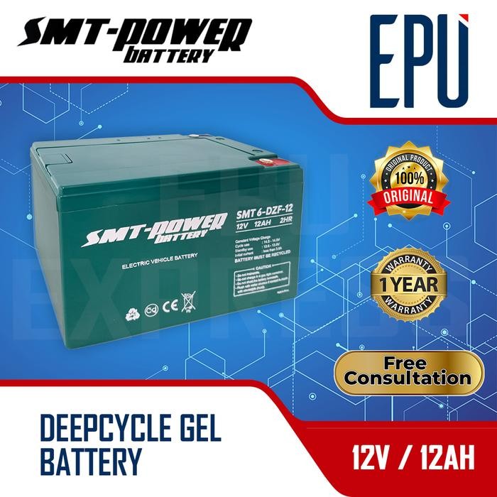 Aki Selis SMT 12V 12AH Aki Sepeda Listrik Baterai Aki Motor Listrik