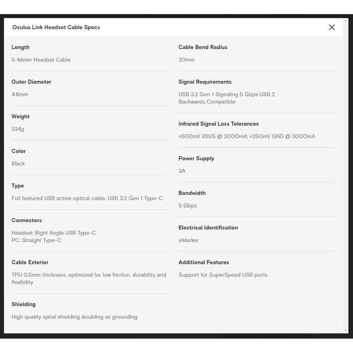 Original Oculus Link Cable For Oculus Quest