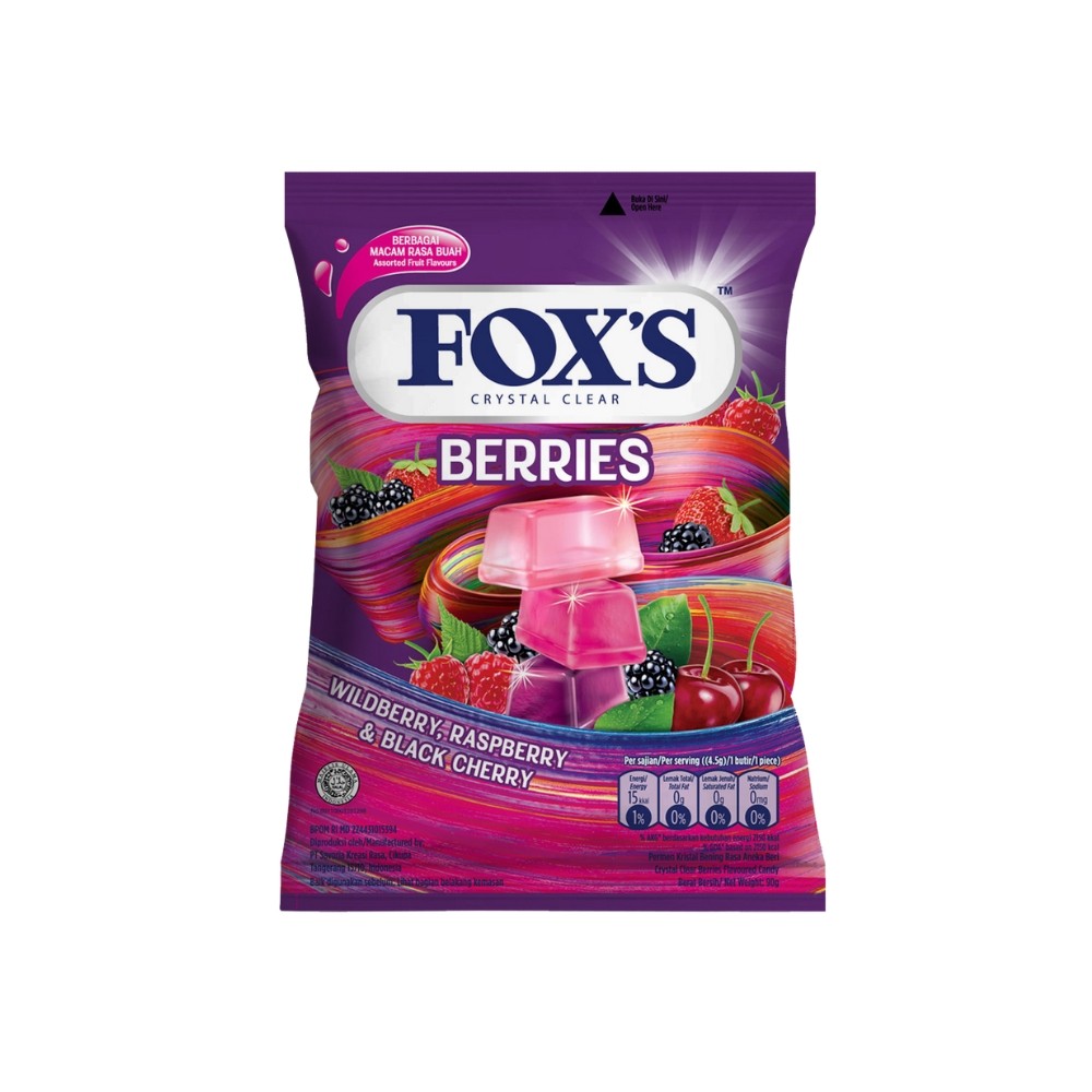 

Foxs Crystal Clear Berries Pouch 90 gram
