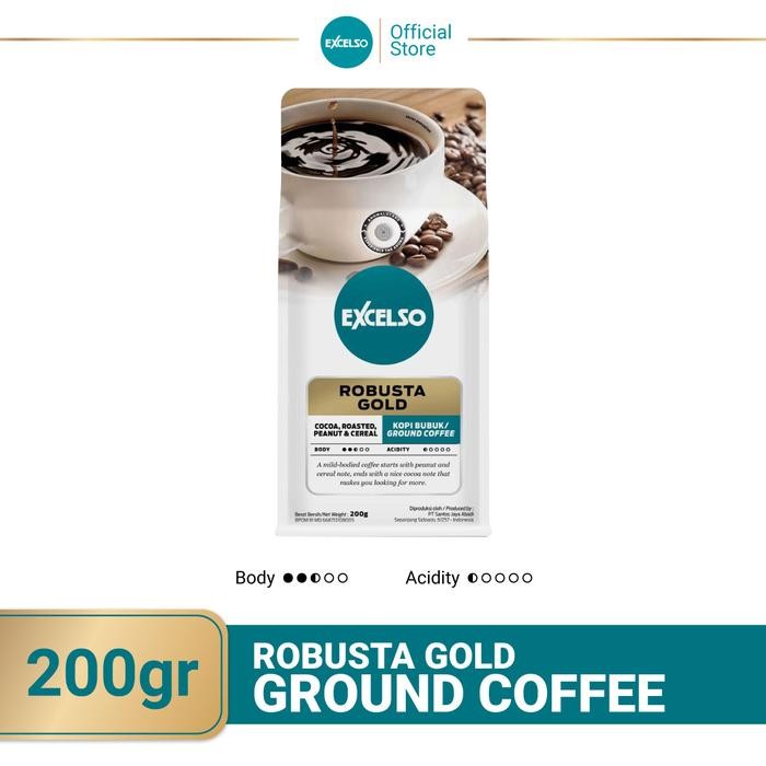 

Excelso Kopi Robusta Gold Bubuk 200G