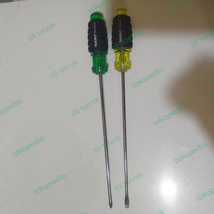 New TEKIRO OBENG PLUS MINUS GAGANG KARET 6MM - ORIGINAL TEKIRO TERMURAH