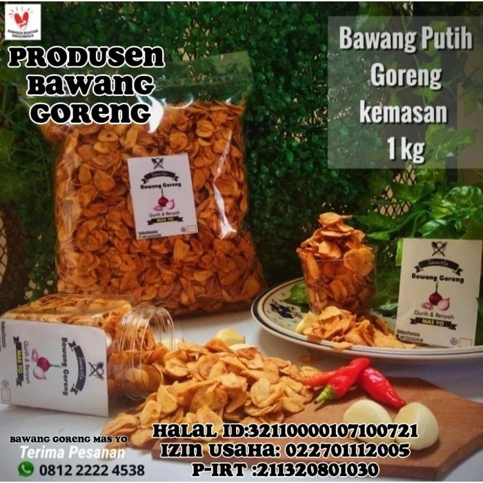 

New Bawang putih goreng 1 kg