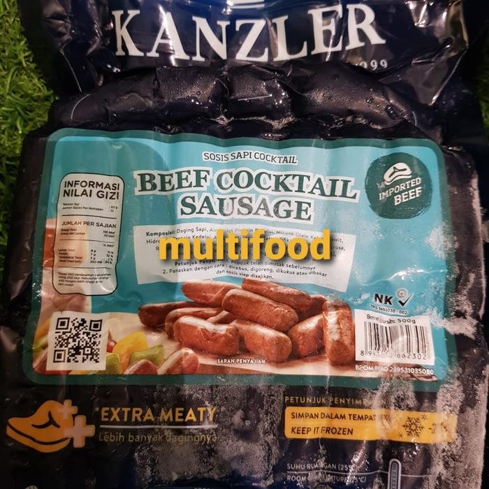 

New Sosis premium kanzler beef cocktail 500gr / kanzler beef cocktail