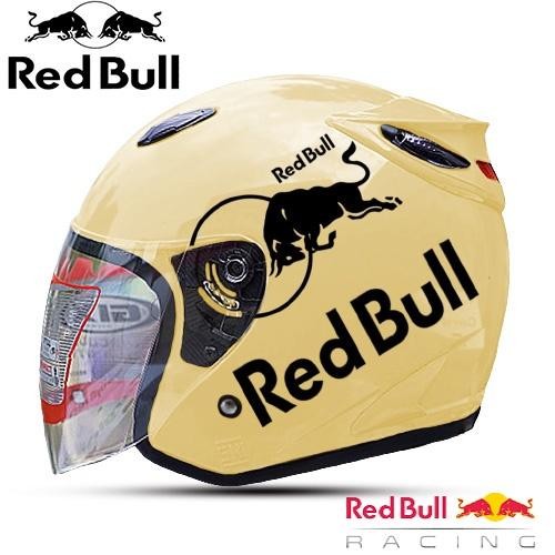 (Allthebest) Helm Half Face Dewasa Ink Centro Kw SNI Motif Red Bull Helm Pria Dan