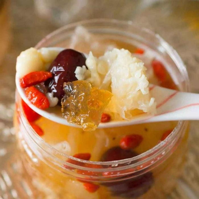 

Double Collagen Dessert Personal Snow Bird Nest Peach Gum lengkap 11