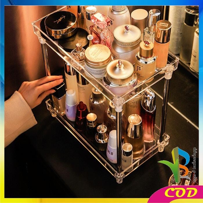 [Cod] Rb K15 Rak Kosmetik Acrylic 2 / 3 Tingkat Serbaguna Rak Penyimpanan