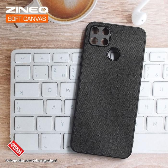 Soft Canvas Case Realme C25 C25s C12 Softcase Hard Casing Cover Jelly