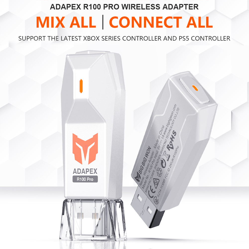 

R100 PRO USB Receiver Wireless Bluetooth Adapter Gamepad Converter for PS4/PS5 XBOX Series Switch