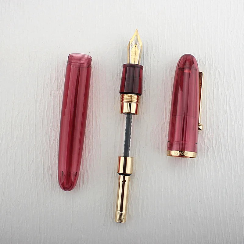 

Jinhao 9019 Transparent Color Resin Fountain Pen Supplies 0.5/0.7mm Ink Student School Stationery