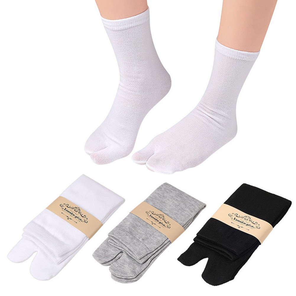 

1-5Pair Japanese Style Two Finger Socks Men Women Deodorant Breathable Toe Separator Sock Kimono