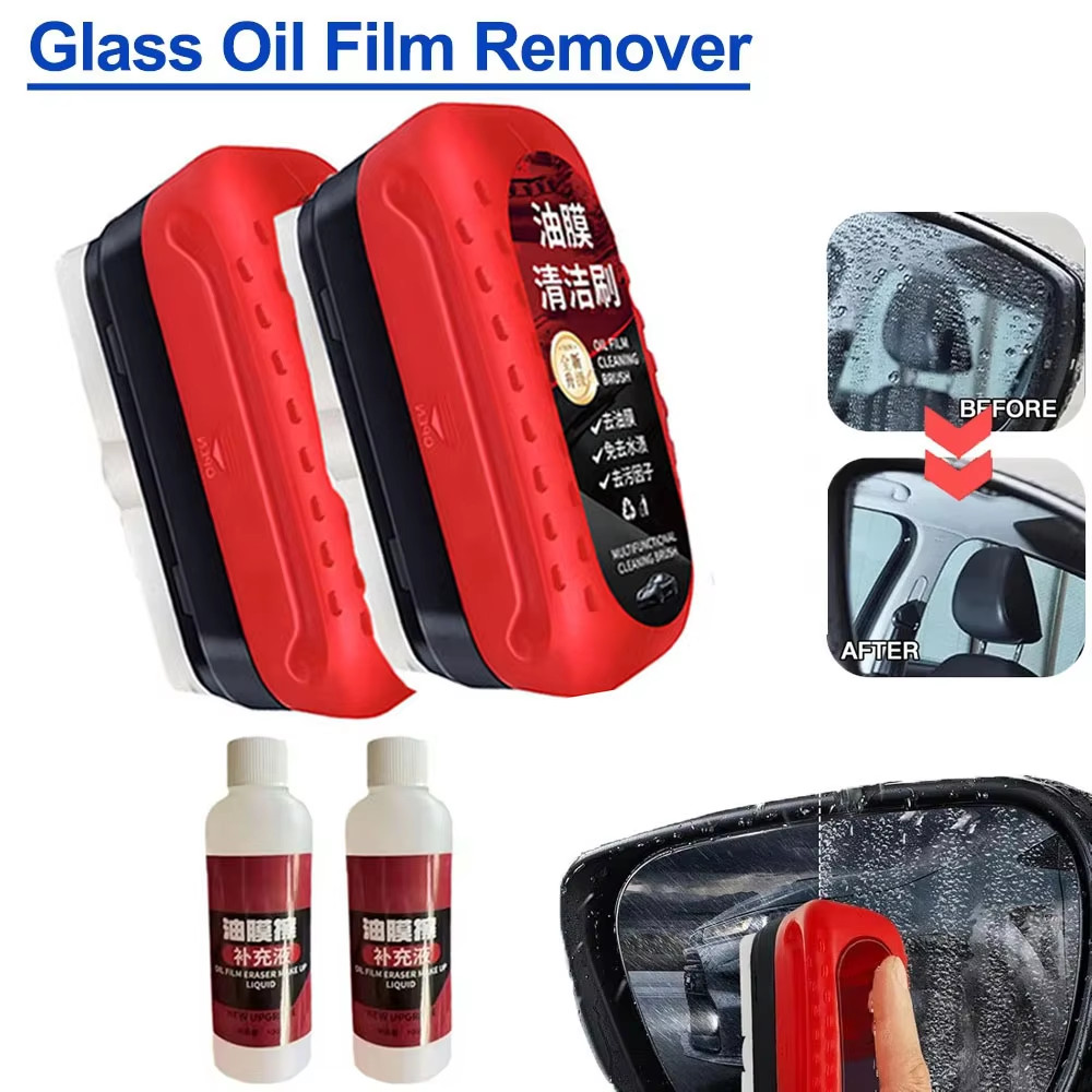 

Car Glass Oil Film Remover Automotive Sponge Cleaning Brush Windshield Oil Film Cleaner Glass