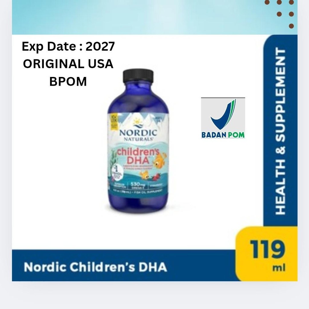 Nordic Children DHA Omega 3 119ml, Original, BPOM Vitamin