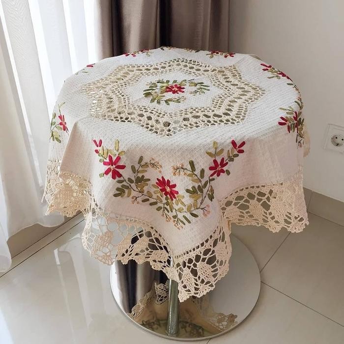 Table Clothe Round/ Taplak Meja Bundar Shabby Cantik