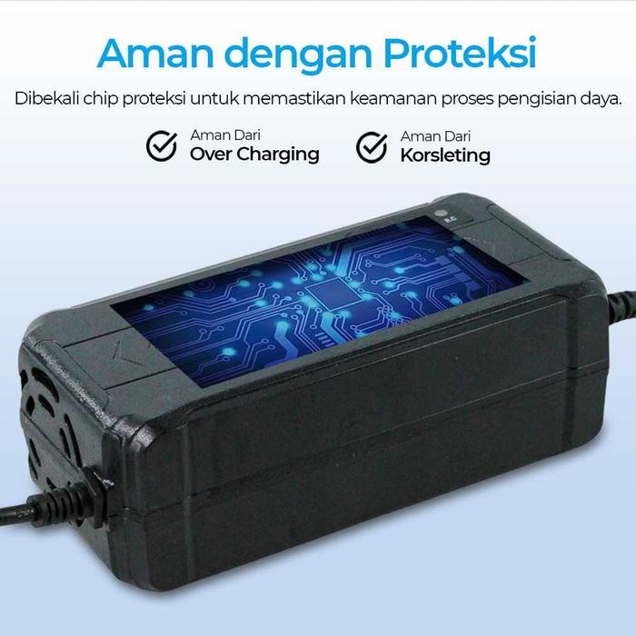 Charger Batterai Sepeda Listrik Cas Aki Motor Listrik Skuter Elektrik