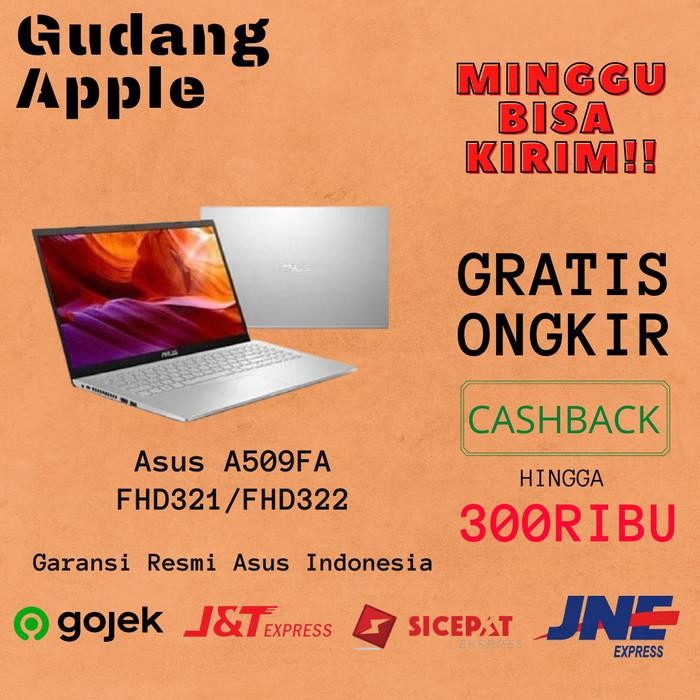 (Allthebest) Asus A509FA-FHD321 I3-10110U 4GB 256GB SSD FHD WIN10 OHS