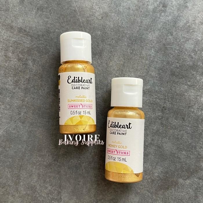 

(Allthebest) Sweet Sticks Edible Art Paint Metallic Colors Gold