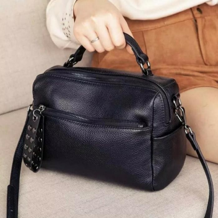 tas kulit asli wanita garut selempang kulit sapi tas wanita Garut asli