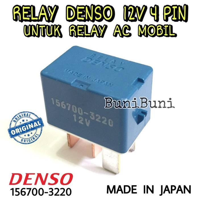 Relay Denso Biru Komplit Socket Relay Untuk Ac Mobil 12V Universal / Relay Denso Kaki 4 Kode 098