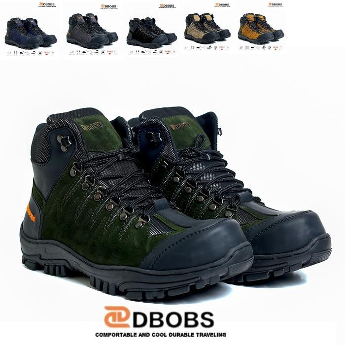 Sepatu Safety Pria Boots Dbobs Clover High Premium Quality Anti Slip Ujung Besi