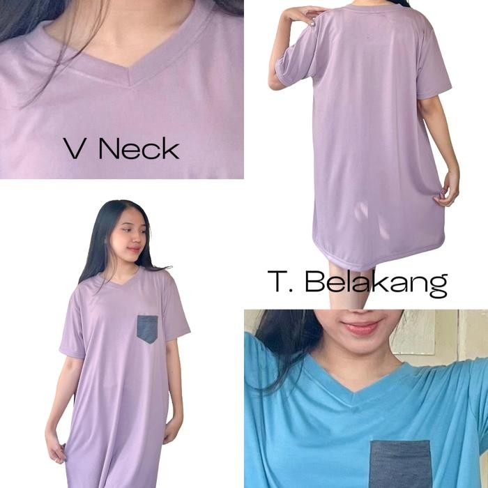 Promo Mini Dress Homedress Daster Baju Tidur Wanita Ibu-Ibu Remaja Bahan Kaos Polos Kekinian Nyaman