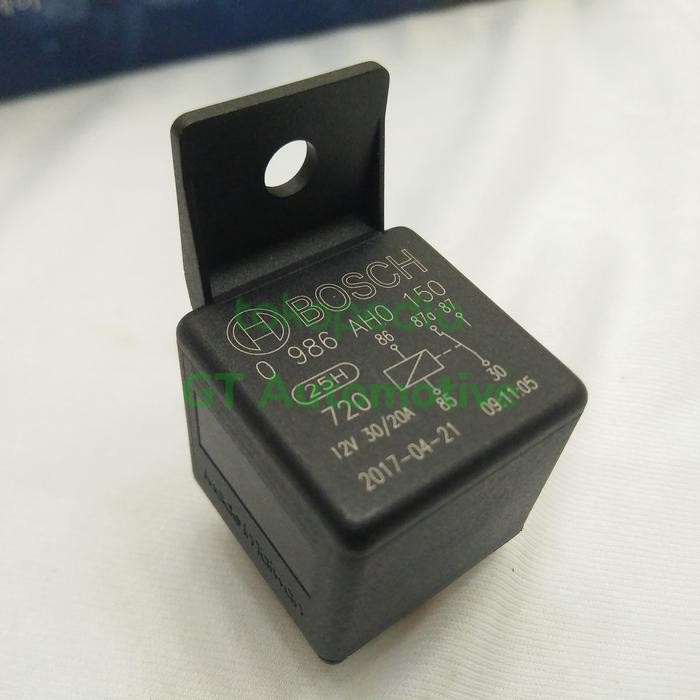 Relay Relai Rellay Bosch 5 Kaki 12v 40/20A 87a 2 Output Asli Original