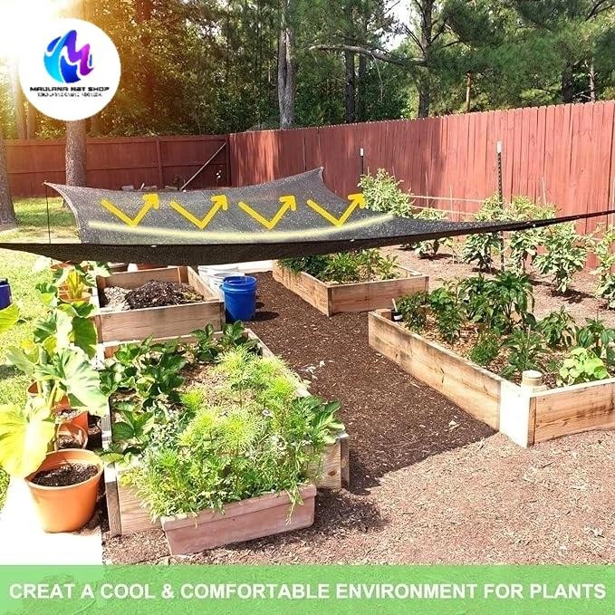 JTTOP" PARANET ANTI SINAR MATAHARI HDPE 90% HITAM UNTUK TANAMAN TUMBUHAN LEBAR 3 METER PERLINDUNGAN