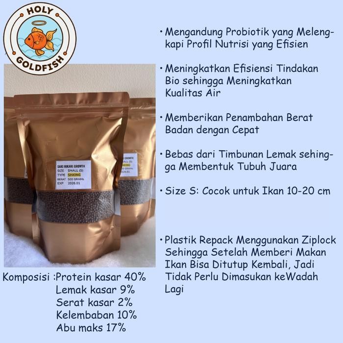 SAKI HIKARI GROWTH SINKING S REPACK 500GR