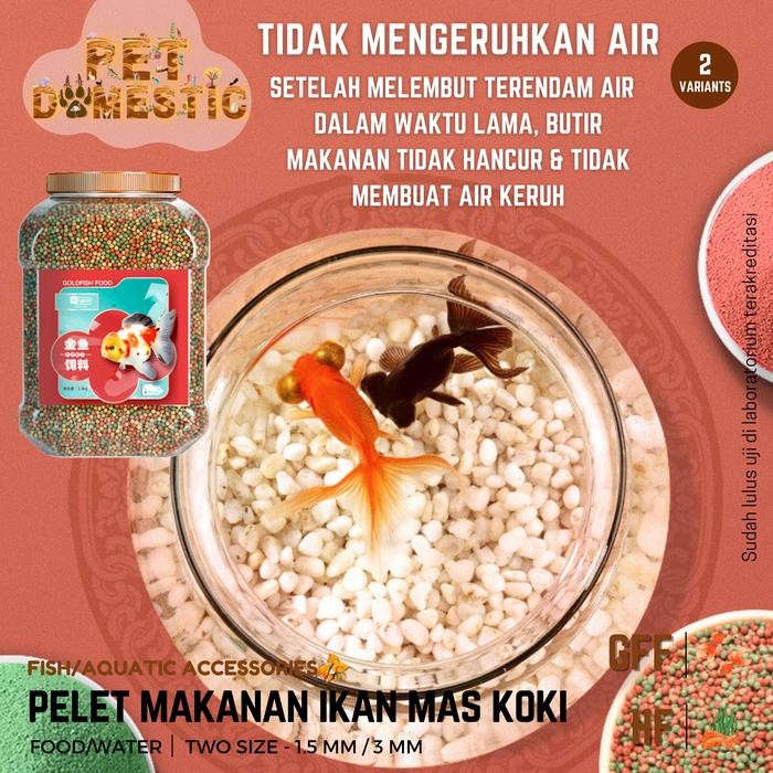 PELET PREMIUM IKAN MAS KOKI - PAKAN PREMIUM IKAN MAS KOKI 1.5MM & 3MM