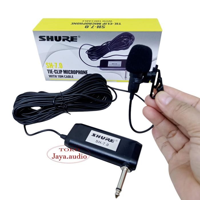 Mik Imam Mik Jepit shure SH 7.0 / 9.0 terbaru Mikrofon Imam Sholat Mik Clip Kabel Mic Jepit Kabel