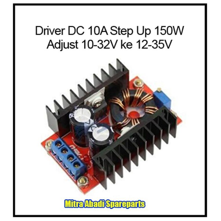 (Allthebest) Driver DC-DC Converter Step Up 150W / 150 Watt 10-32V to 12-35V 10A