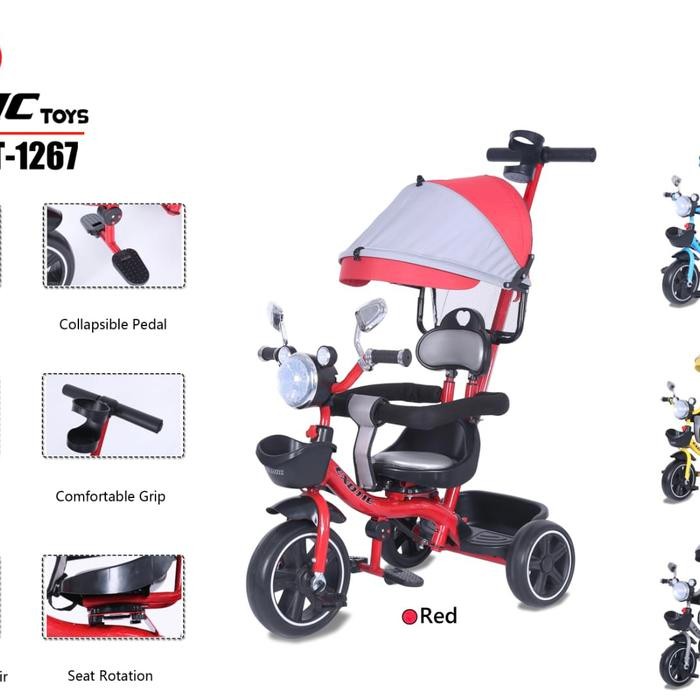 Sepeda Anak Roda Tiga Exotic Et1268 Baby Stroller Tricycle Et 1268