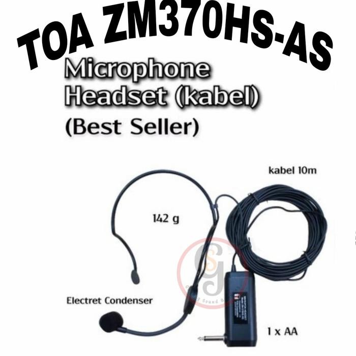 MIC HEADSET BANDO ORIGINAL TOA ZM 370
