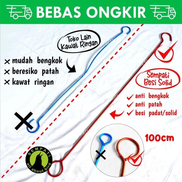 SEMPATI Gantungan Kawat Besi O 100cm Gantungan Sambungan Sangkar Kandang Kotak Oval Kapsul Burung