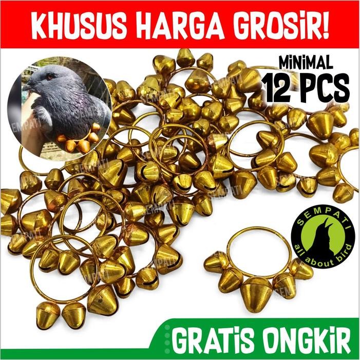 GROSIR Sawangan Kalung Lonceng Kuningan Merpati Hatong Latih Burung