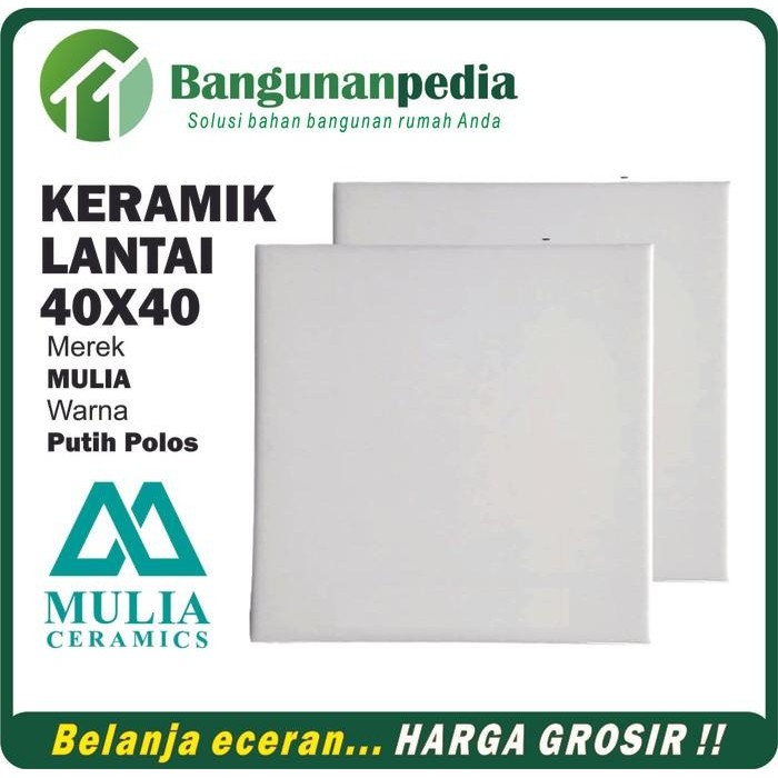 Executive Keramik lantai mulia spectrum 40x40 white / keramik lantai putih