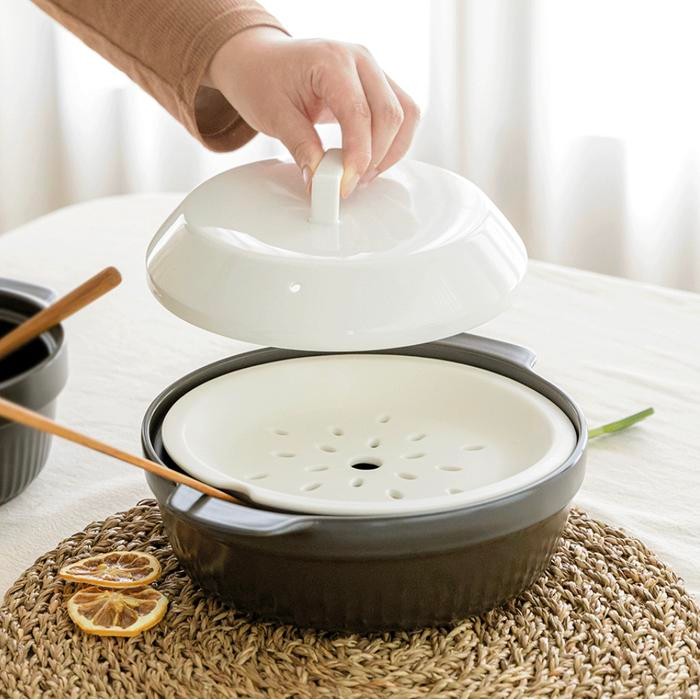 Termurah Saint James Tukbaegi Steam Stone Cook Bowl Kukus Steamer Zencook