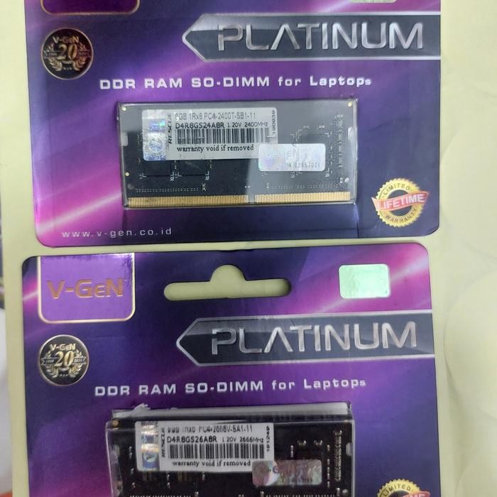 RAM Laptop Sodimm DDR4 8Gb V-Gen 2400/2666 Mhz