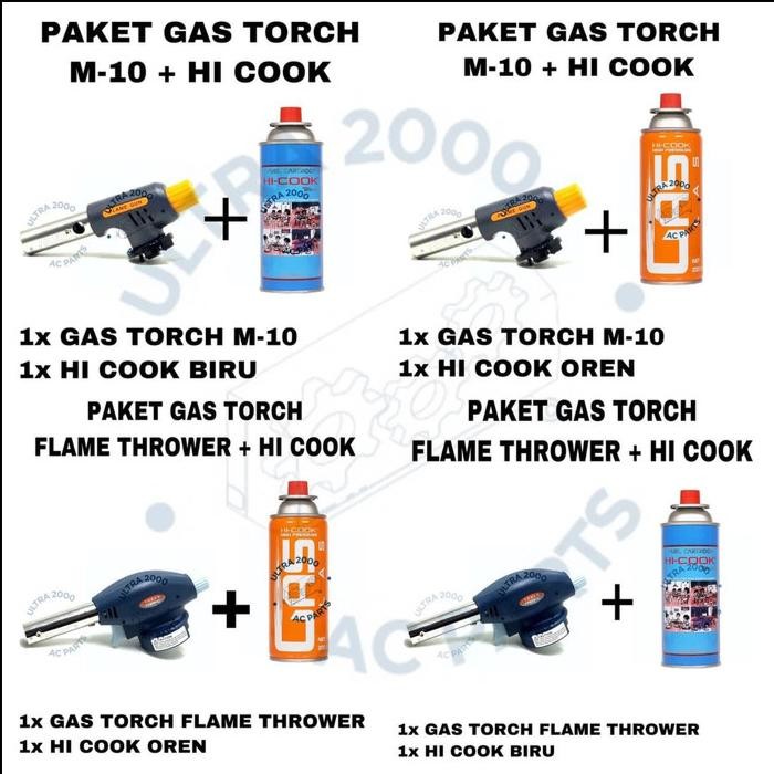 GAS TORCH BLOW TORCH / Paket + 1 Gas Hi Cook