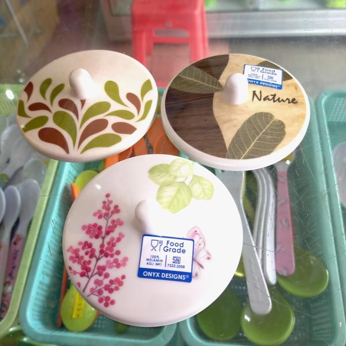 TUTUP GELAS ONYX- MELAMIN - MOTIF.. DIAMETER +- 9CM *