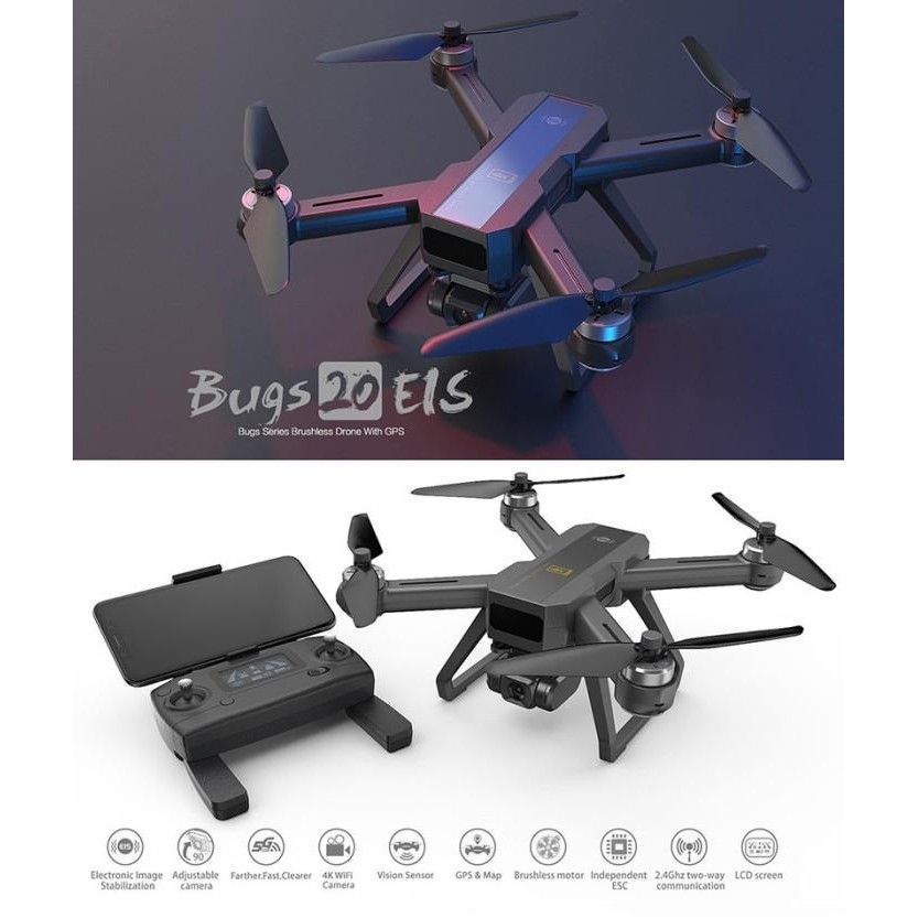 [Expret] Rc Drone MJX Bugs 20 Eis Camera 4K Wifi 5G Optical Flow RTF B20 Eis