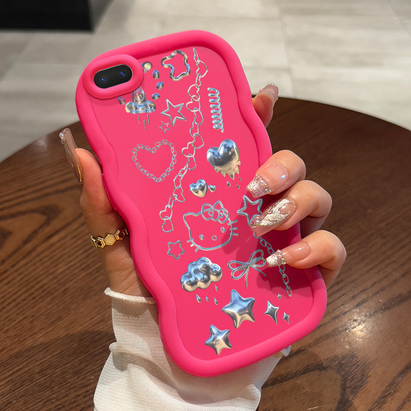 Casing Untuk OPPO A5 A3s A12E Realme C1 Case Softcase Kesing Cinta rantai ponsel Cesing terbuat dari