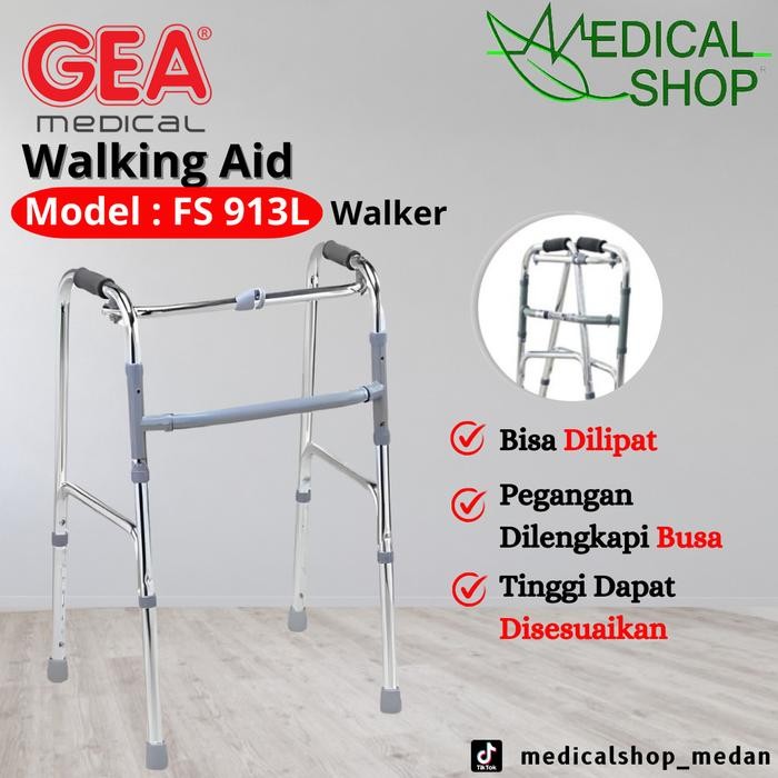 WALKER ALAT BANTU JALAN TERAPI TONGKAT GEA FS913 ORIGINAL GEA