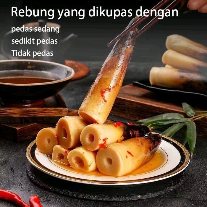 

New HALAL Acar rebung kupas vegetarian bambu siap saji Food Makanan